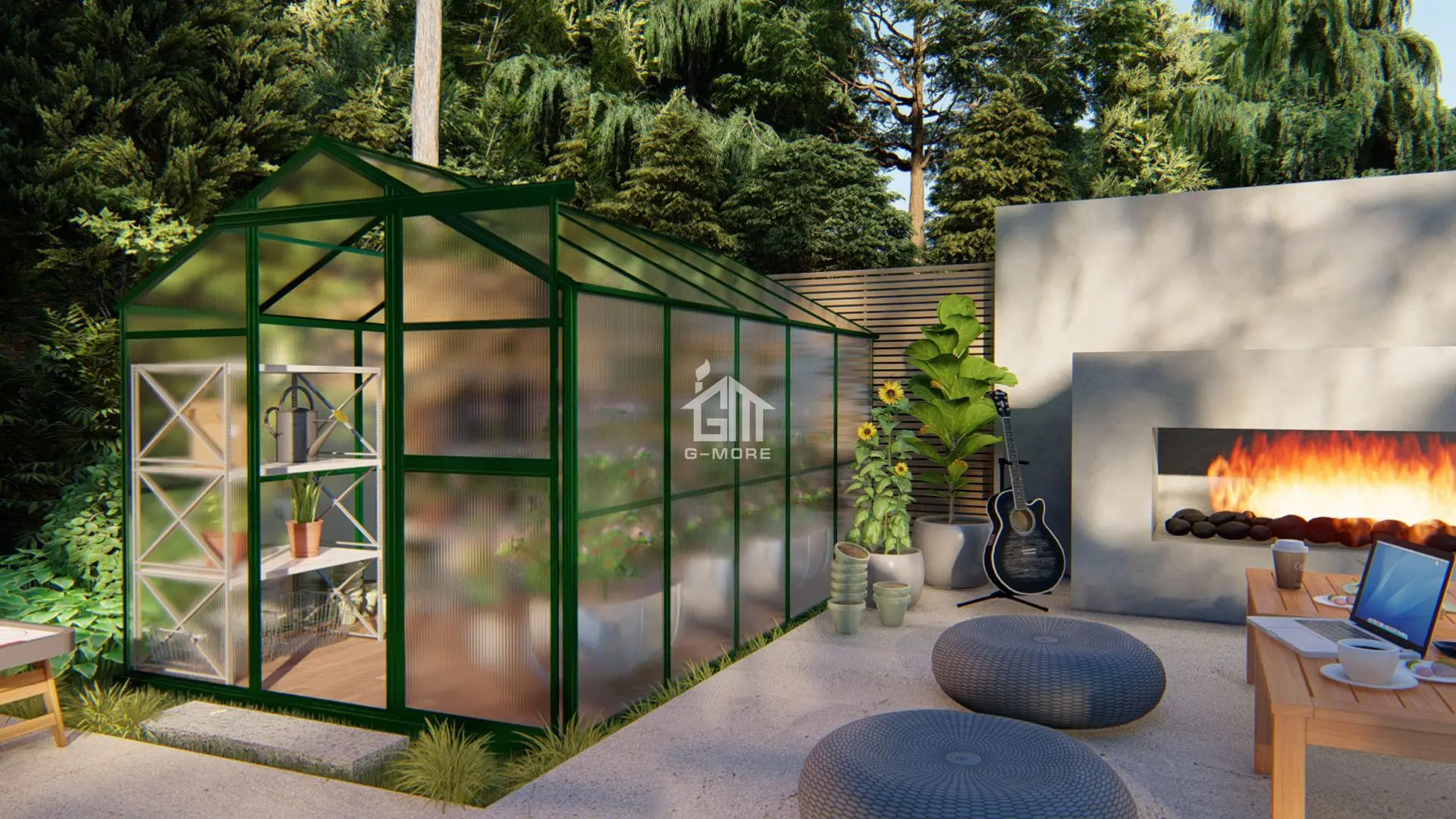 Green Color Manufacturer Garden Greenhouses Used for Sale - 130X195X193cm