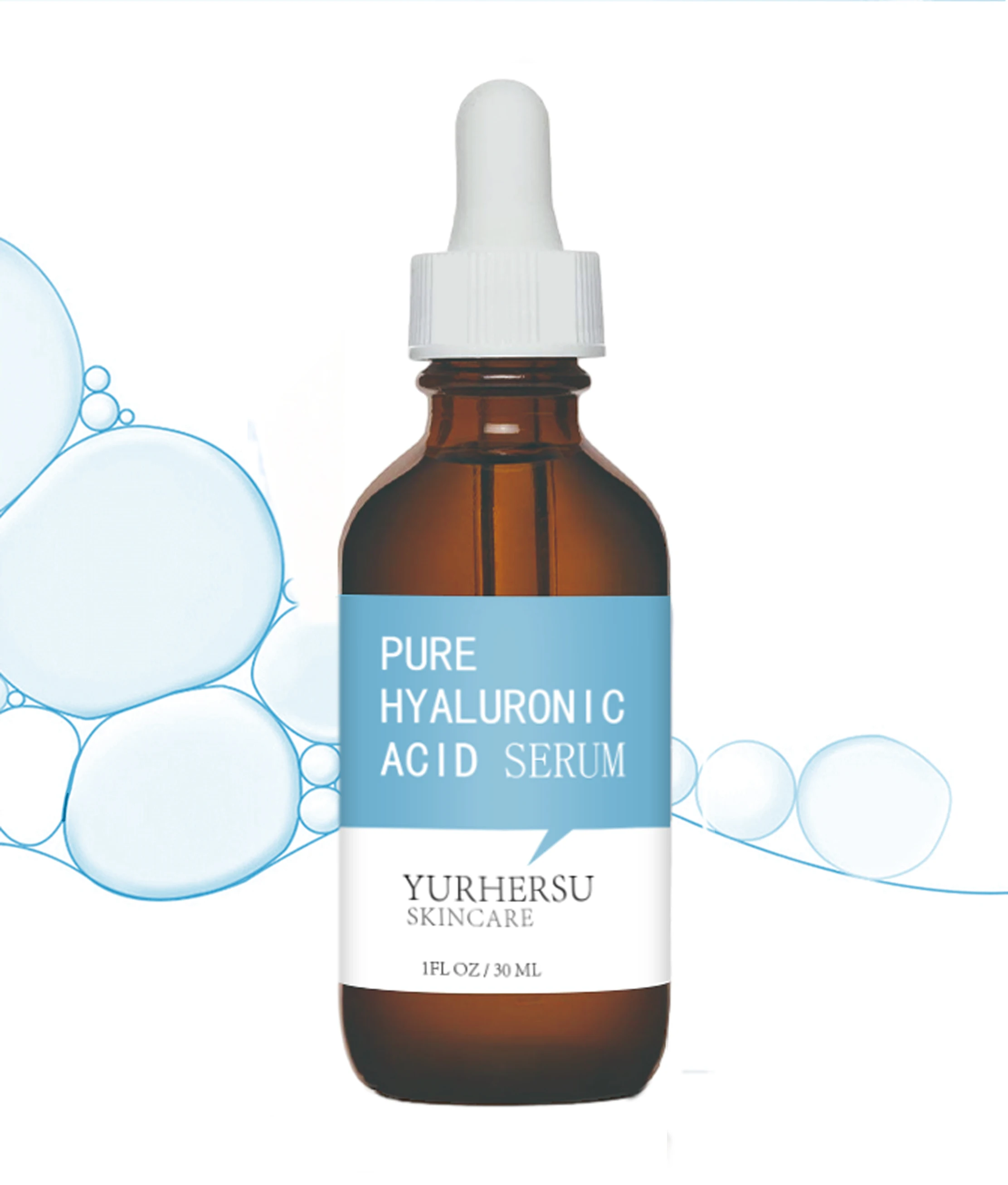 YURHERSU Private Label Skin Care Serum Hydra Moist Acne Removing Anti Aging Vitamin C Serum Peptides Hyaluronic Acid whitening S