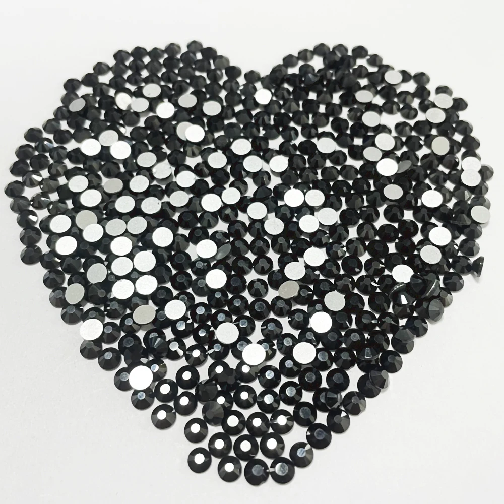 Ss6 Ss8 Ss10 Ss12 Ss16 Ss20 Ss30 Non Hotfix Strass Clear Nail Art Crystal Glass Crystal Rhinestones Stones Flatback 2 Bag