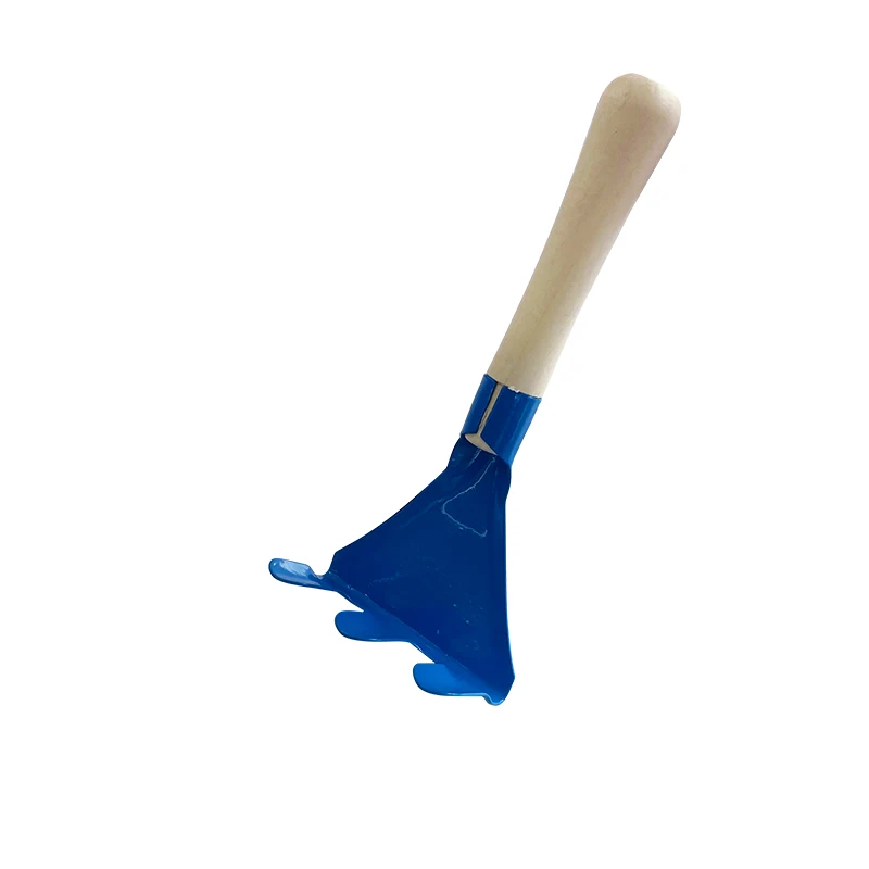 Home Gardening Mini Wooden Handle Carton Steel Kids Set Children Gardening Tools Set With Bag Beach Toys Rake Shovel Trowel Fork