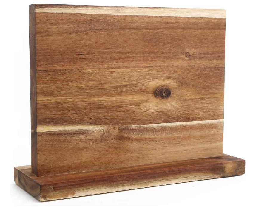 Magnetic Knife Holder Acacia Wooden Magnetic Knife Block HolderStrong Enhanced Magnets Strip Kitchen Storage Cutlery