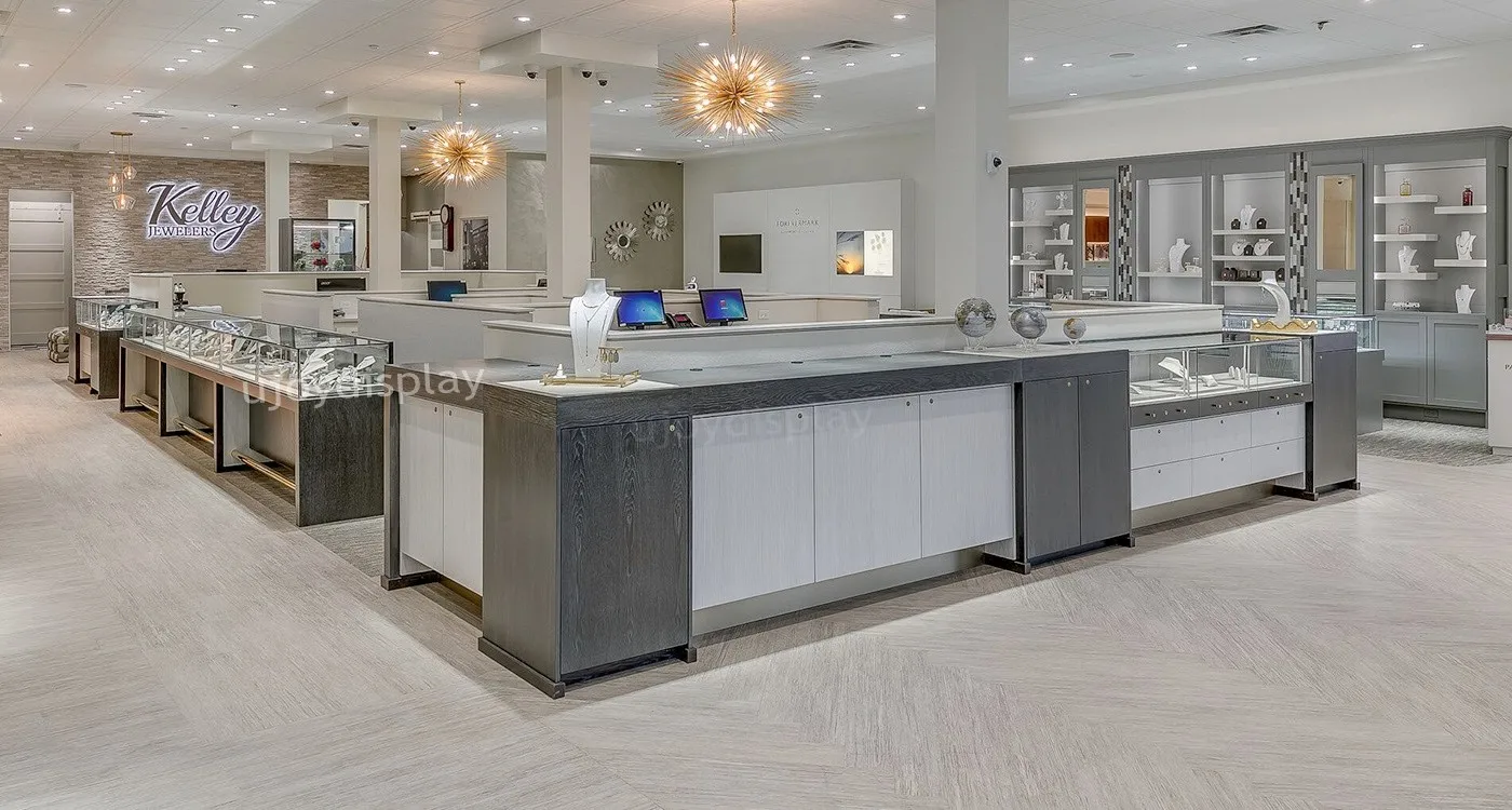 Fashion custom  jewelry shop interior design ideas jewellery shops 3D rendering