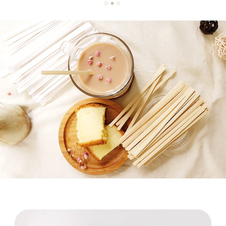 OceanSaver Wooden Coffee Stirrers, 5 Inch Eco Stir Sticks, Biodegradable Alternative to Plastic, Perfect for Home & Office