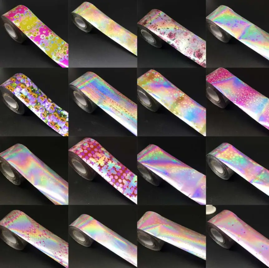 
hot sale pink flower stickers transfer nail art stickers 