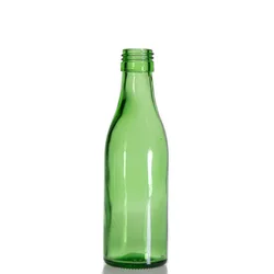Glasses Supplier 140ml  Green Glass Liquor Bottles Round  Bottle