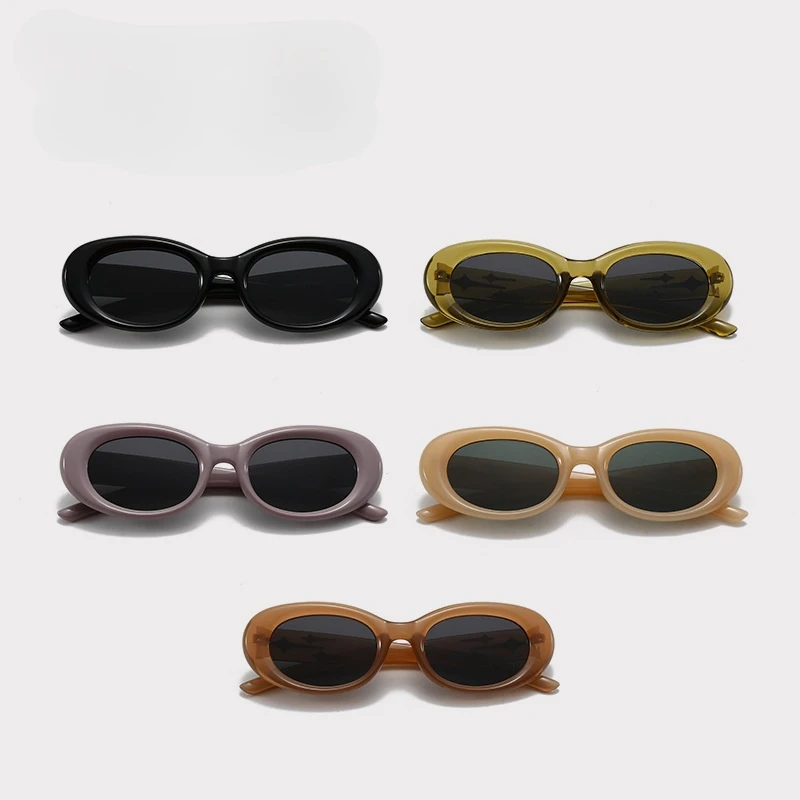 New G M Retro Oval Polarized Sunglasses for Women Fashion Black Sunglasses for Men Beach Accessories Sunshades UV400 Protection