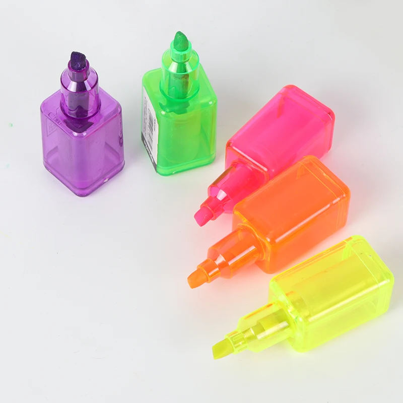 Заводской новый дизайн рекламный подарок яркие разноцветные чернила тонкая точка Радуга мини форма Маркер Набор для детей