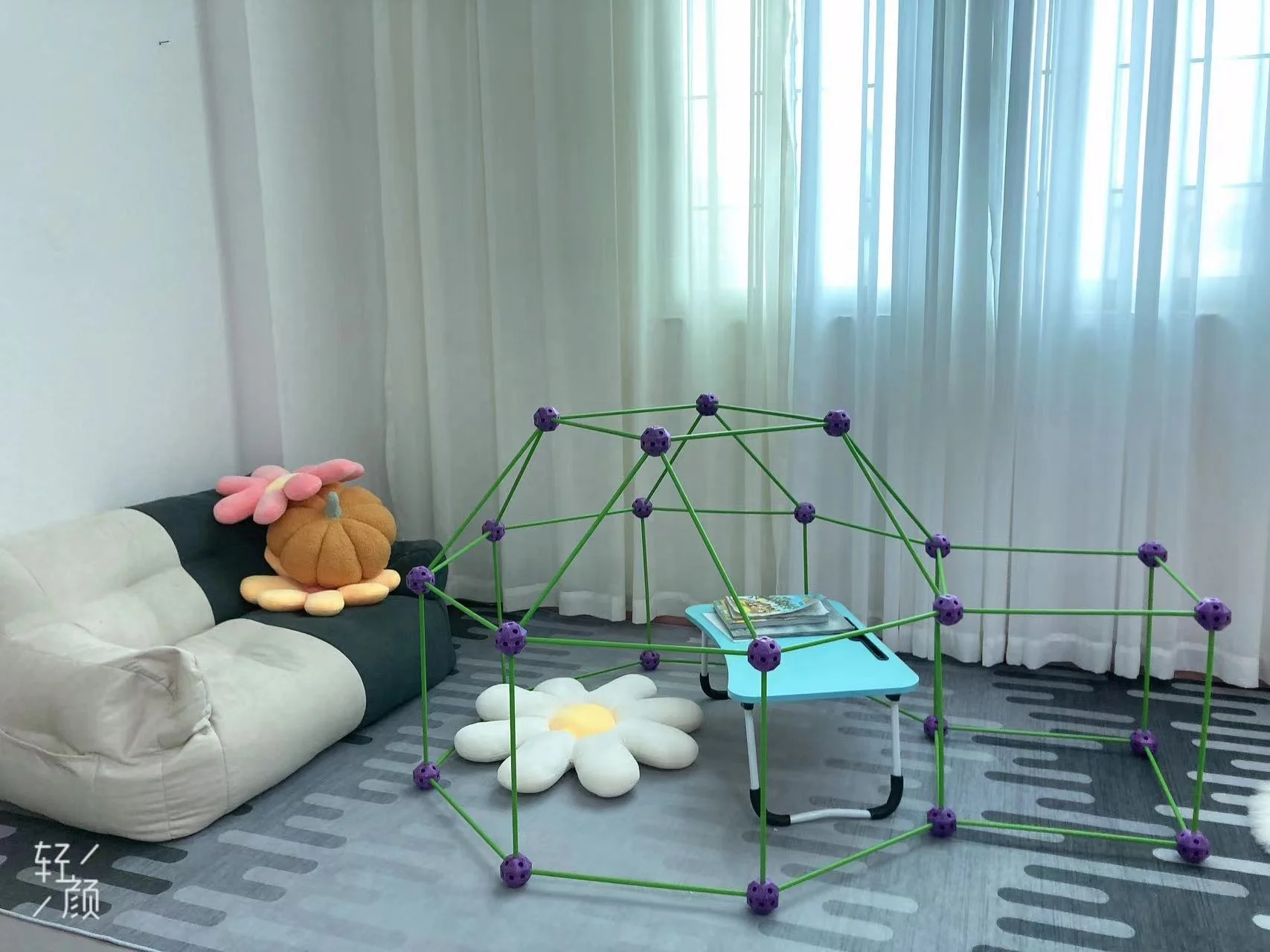 amazon top rated stock plastic pvc glow play tent crazy den game fort building kit set stem 150 130 pieces creative forts