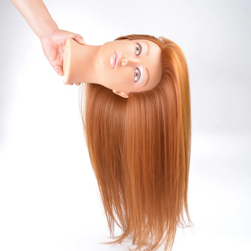 Wholesale Resistente synthetic hair training heads fiber training mannequin heads