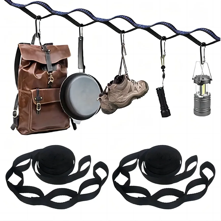 A Pair of Hammock Strap Tie the Hammock Adjustable Hammock Outdoor Polyester Strap for Outdoor Sport & Camping