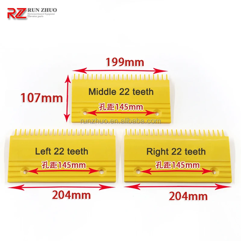 Escalator Parts H*tachi Escalator 22 Teeth Yellow Comb Plate  L47312023