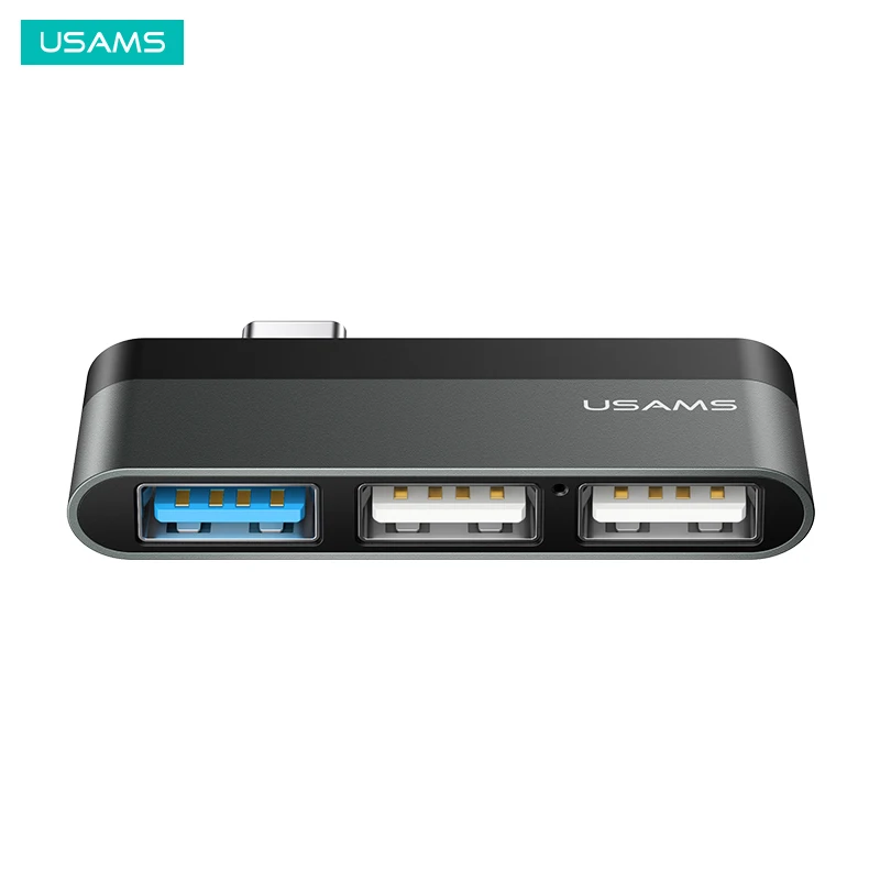 USAMS US-SJ461 Высокое качество Новый 3 USB порта адаптер Type-C мини