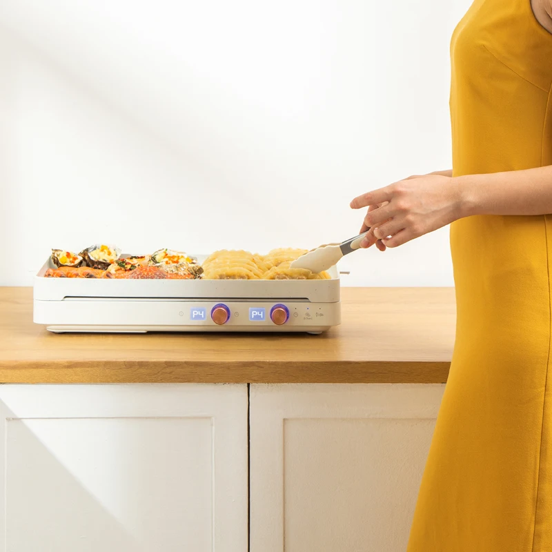 household table induction egg frying breakfast toaster removable griddle kitchen outdoor smokeless electric bbq grill