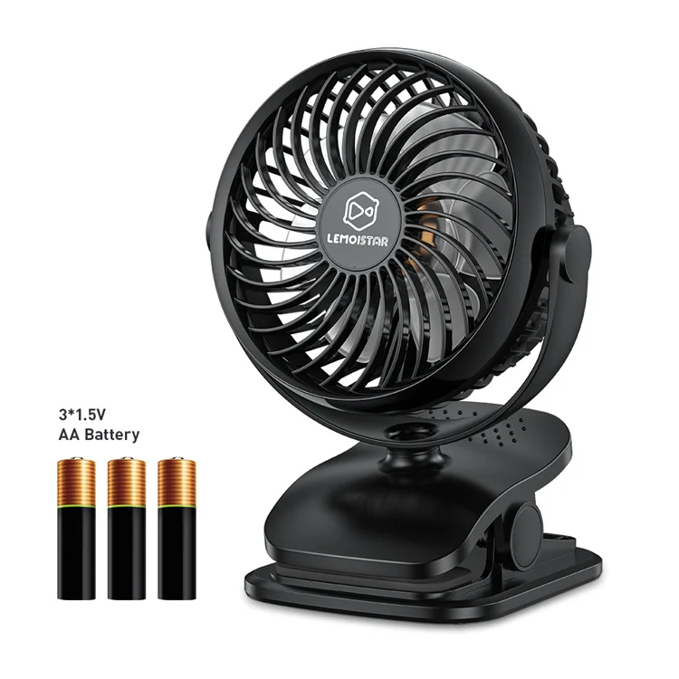 4Inch Air Cooling Detachable Baby Stroller Dc Usb Mini Portable 1.5V AA Dry Battery Electric 3 In 1 Table Wall Mounted Clip Fans
