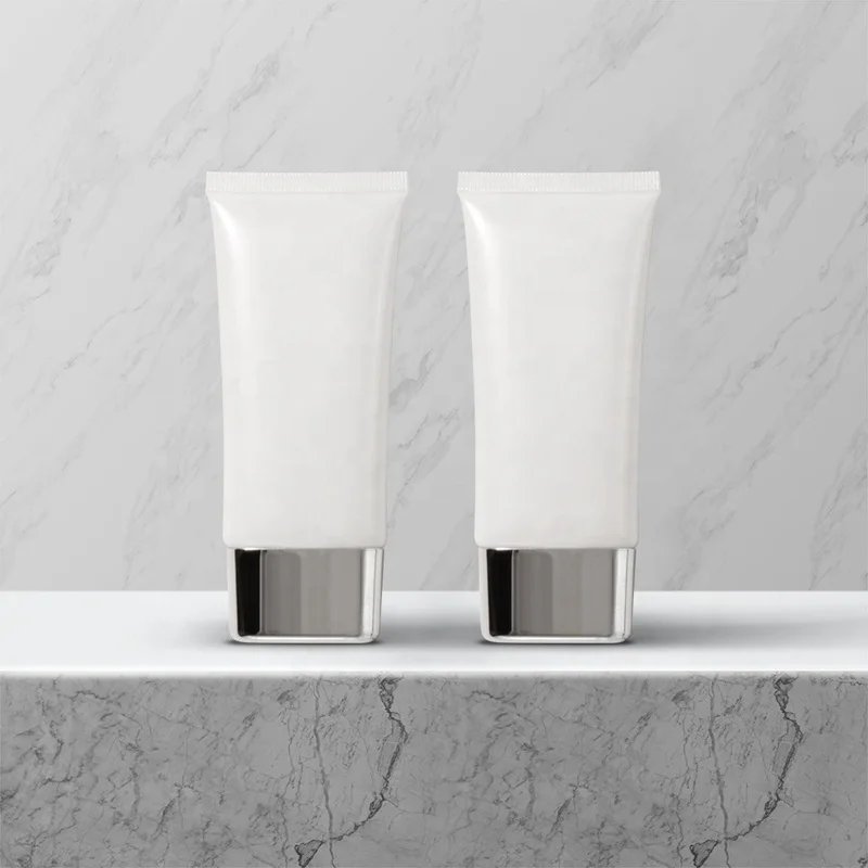 P-Lan Brand Low MOQ 100pieces 50ml 50g Wholesale Empty White Metallic Gold Silver Lotion Hand Sunscreen Cream Squeeze Tubes