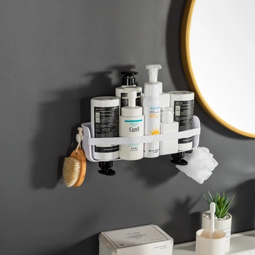 Durable Without Falling Off Wall Drain Corner Bathroom Rack Shelf