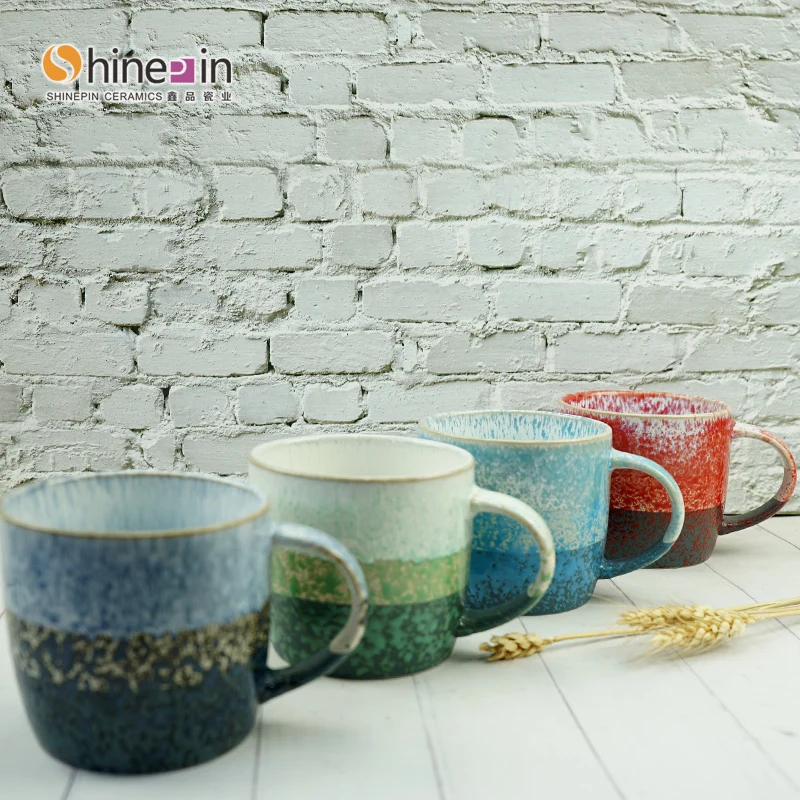 Wholesale custom sublimation blank glaze colored porcelain tea and coffee cups clay mug ceramic coffee ceramic mugs with saucer