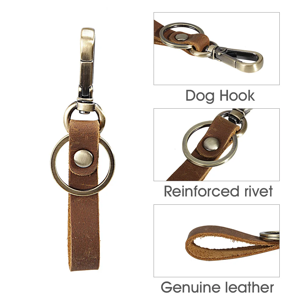 Tiding оригинальный премиум брелок для ключей из натуральной кожи Crazy Horse