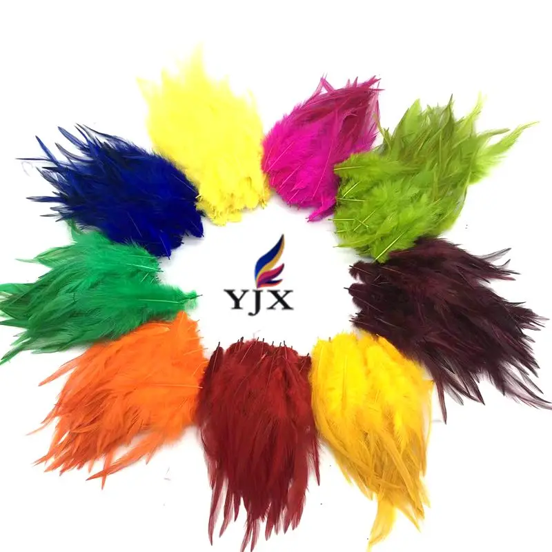 Factory Directly Supplier 5-6 inches rooster saddle feathers     Hackle chicken feathers for  Jewelry Accessory Decorations