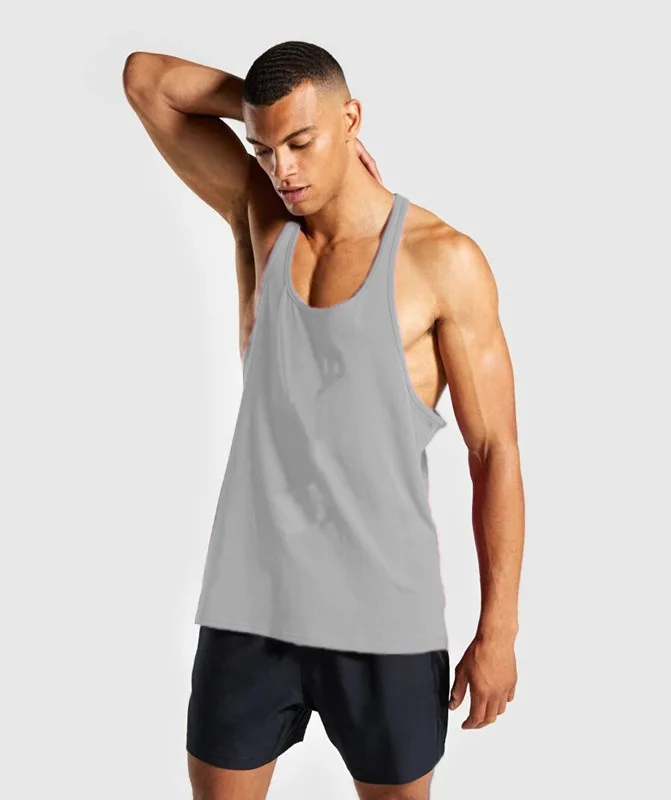 
Wholesale Custom New Design Cotton Comfortable Sleeveless Men Tank Tops Fitness Singlet Bodybuilding Workout Gym Vest 