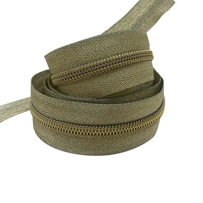 Golden light gold invisible zipper nylon open zipper for clothes sewing pillow accessories