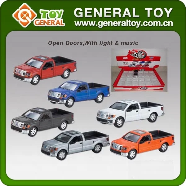 1:32 Scale Light And Musical Open Doors Metal Toy Truck And Tralier, Die Cast Model Car, Die Cast Cars China