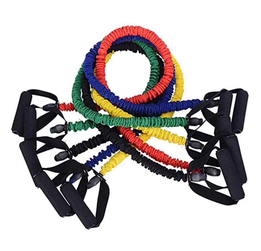 Nylon Sleeves Latex Elastic Chest Expander Resistance Tube