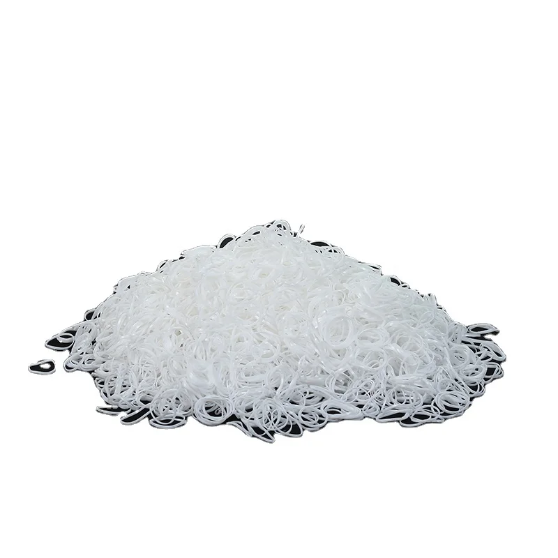 VYR 8024 white color bands 30KG/BAG China supplier high quality color large tpu hair elastics hair accessories