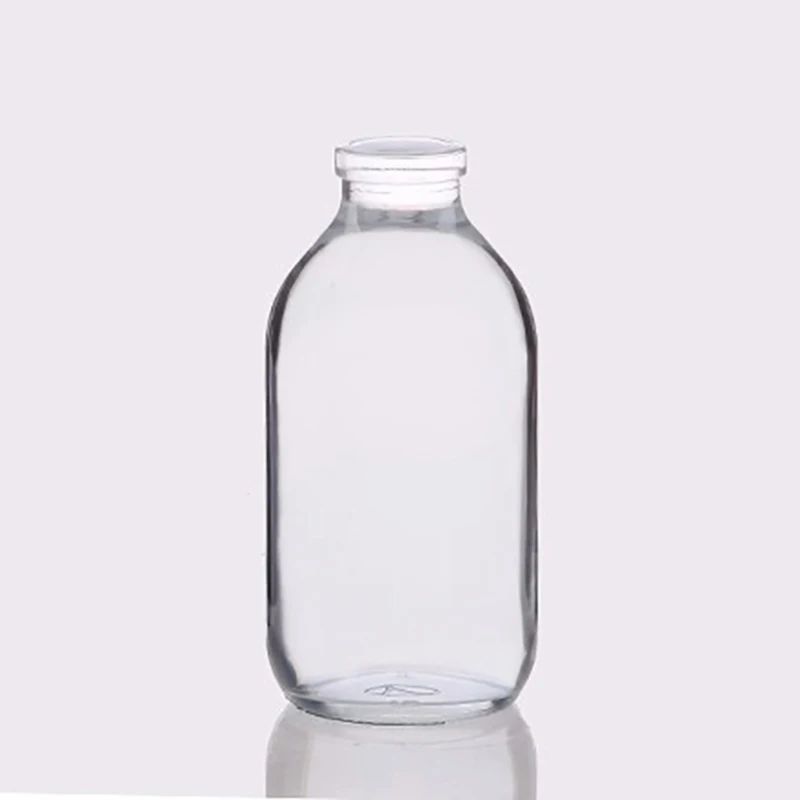 50ml 100ml moulded transparent injection empty glass vial bottle for penicillin Medicine and Cosmetic