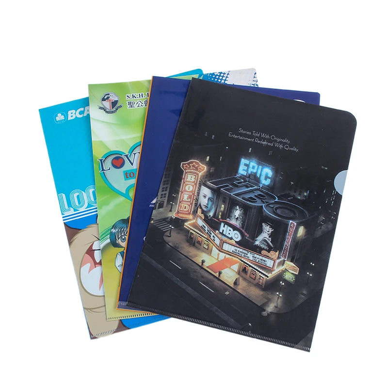 Hengyao L-Shaped Waterproof PP Folder Quality Guaranteed Low Price Clear and Colorful Printed Document Folder