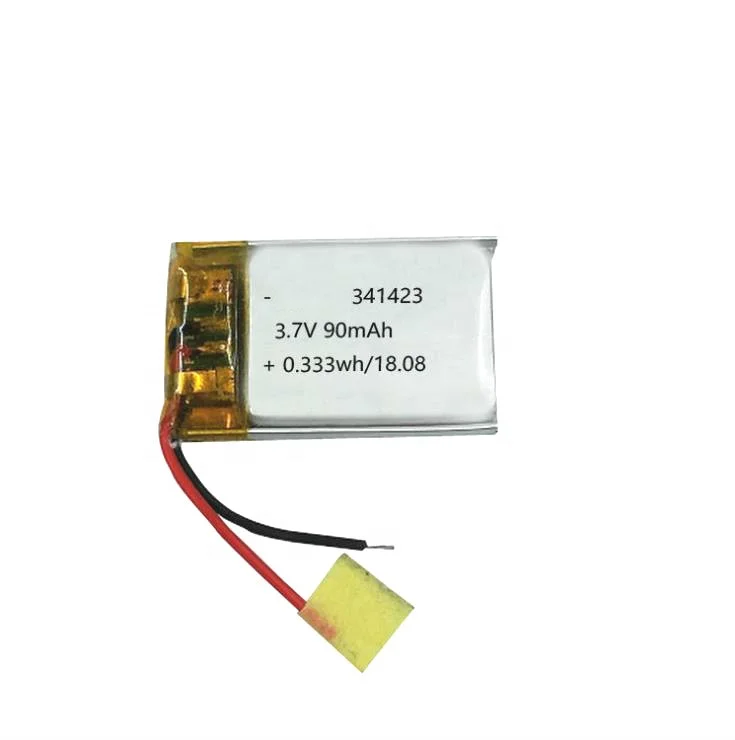 341423 3.7V 90mAh Lipo Battery Rechargeable Lithium Polymer Ion Battery With PCM Connector