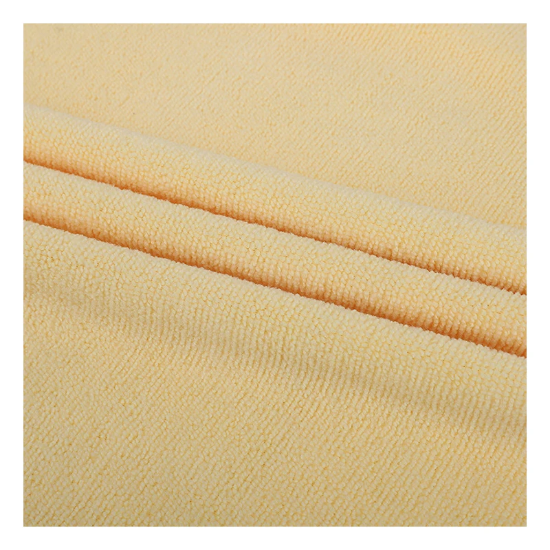Hotel Luxury Double Side Knitted Drool Towel Quick Drying Polyester Cotton Microfiber Terry Cloth Fabric