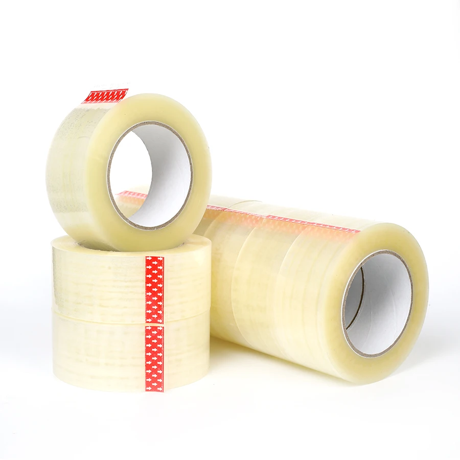 45mic 48mm 2inch 50m Transparent Sticky Tape Roll Double Face Tape Plastic Packing Customized Packaging Tape