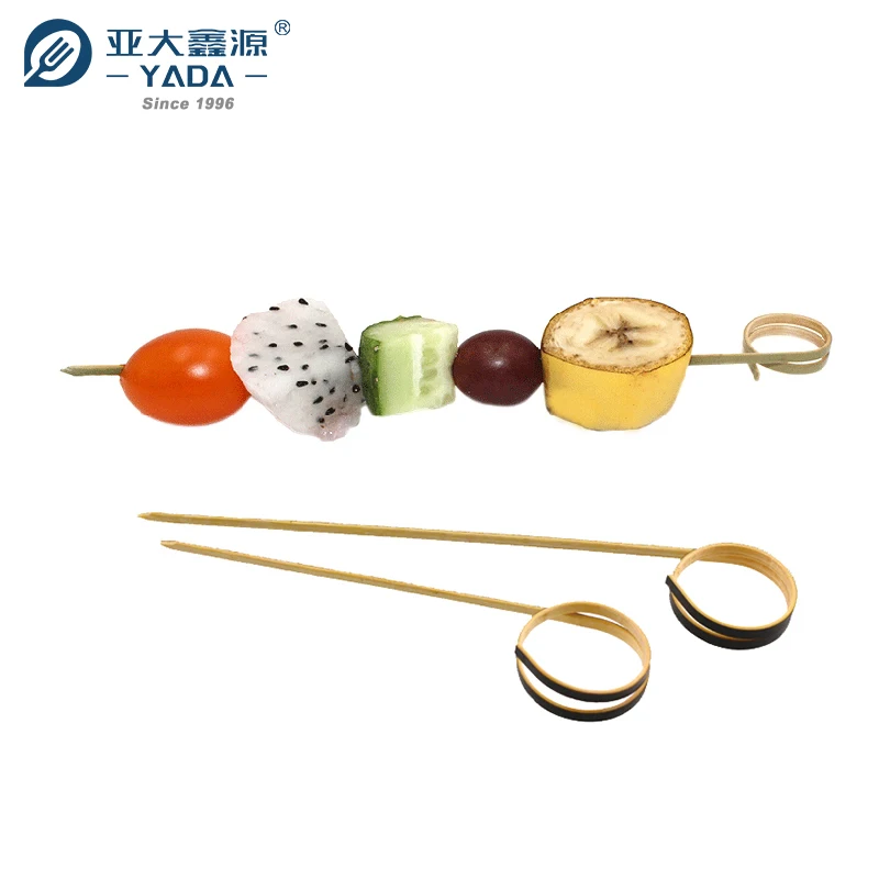 YADA Party Serving Disposable Food Grade Bamboo Cocktail Swizzle Sticks Skewers for Bar Restaurant Food
