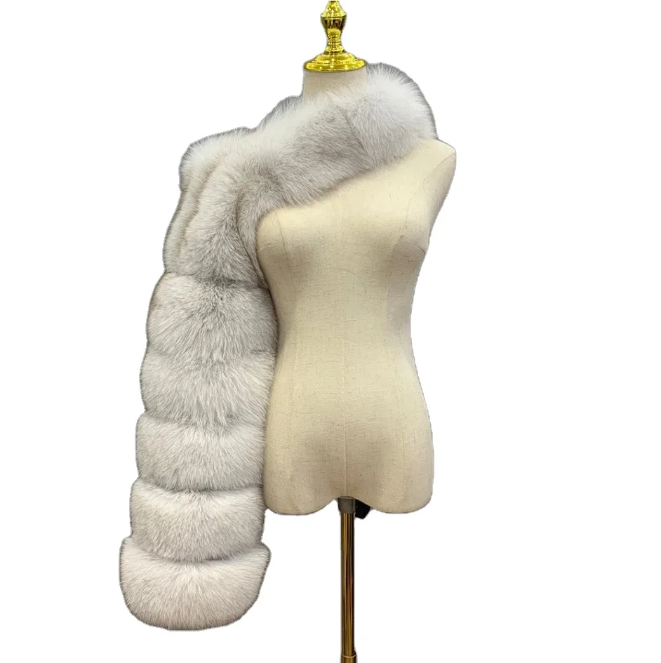 Low Cost Professional Manufacturer Leather Cropped Faux Coat Long One-Sleeve Cropped Fur Top