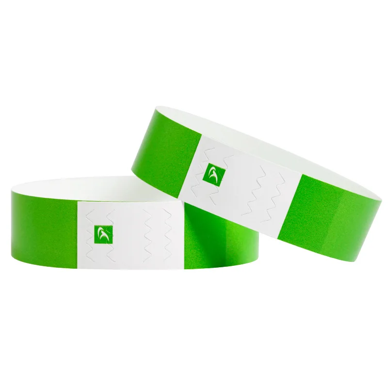 Custom Design Your Own Logo Paper Wristband  One Time Use Event Hand Bands Wrist Band For Party Paper