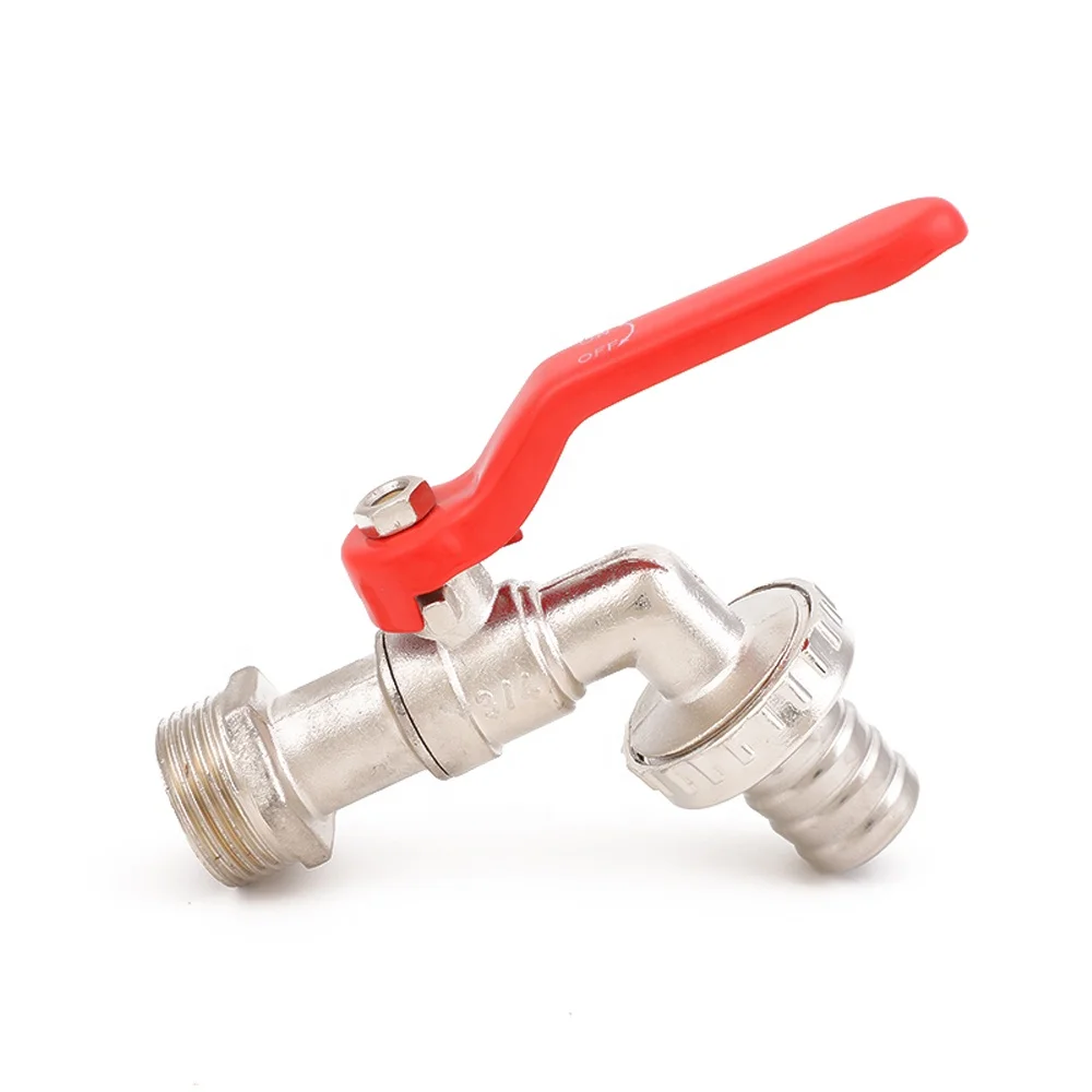 Традиционный 3/4 «цинковый кран с носиком из нержавеющей стали стиральная машина садовый шаровой клапан стретч-железная ручка