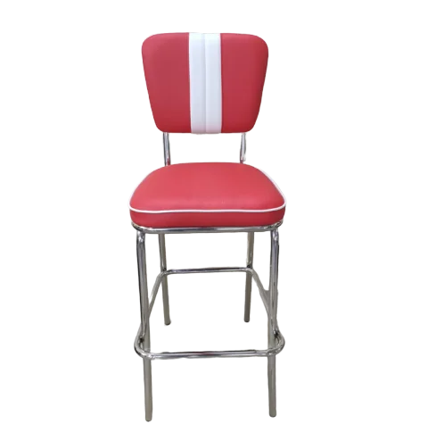 V-Back American Retro diner Bar Stools high chair restaurant furniture fast food restaurant dine set