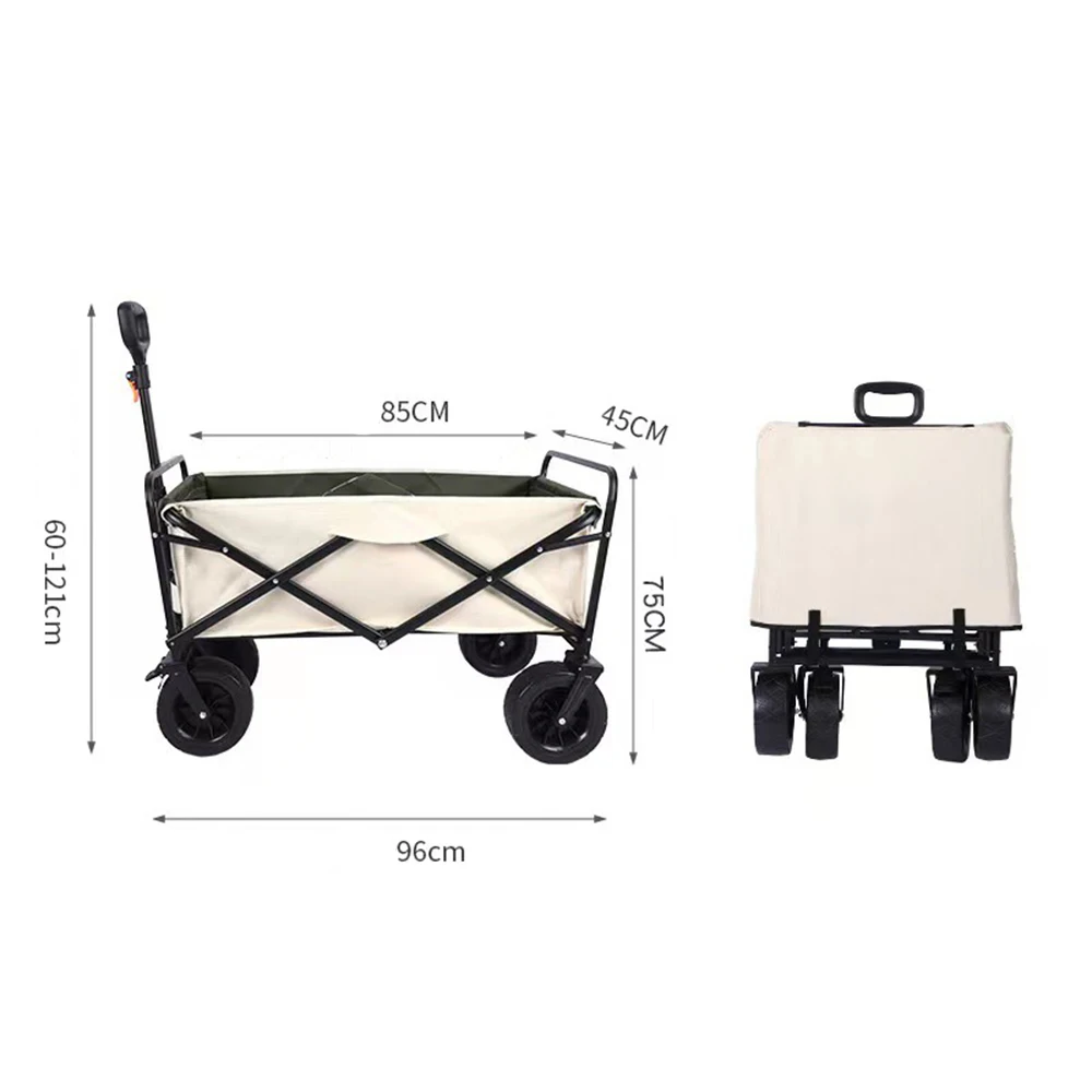 Wildrex portable easy folding wagon for beach outdoor hiking traveling camping park folding cart folding wagon