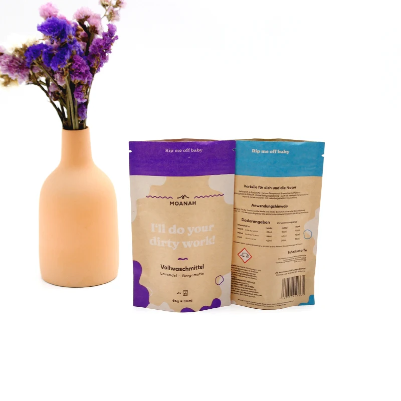 kraft paper doypack compostable ziplock pouch eco friendly biodegradable packaging bag