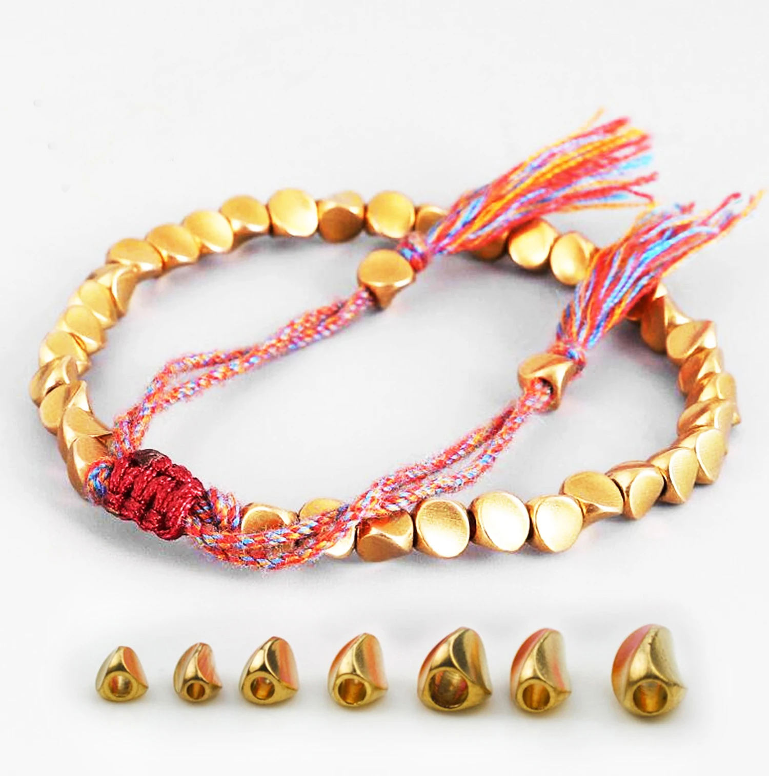 Diy Accessory Square Metal Jewelry Fashion Fishing carved square raw brass solid cube hexagon beads