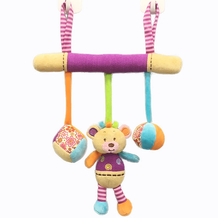 Super soft and safe touch plush cartoon cute dog baby bed frame toy