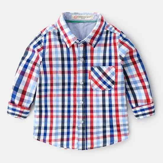
Cotton Material Kid Boy Criss-cross Shirt Children Spring Autumn Top Clothes 