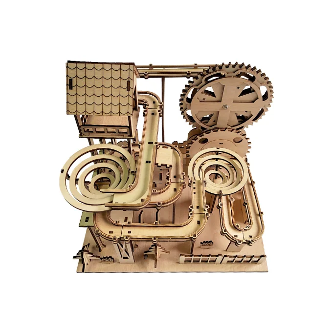 custom Kid Gifts Diy Kit Gear Drive Jungle Mechanical Orbital Ball  Laser Cut 3d Wooden Puzzle Toy