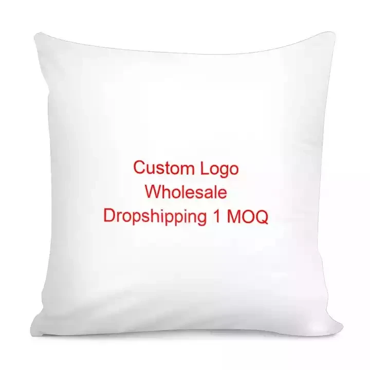 Wholesale Throw Pillow Case Custom 100% Polyester Decor Pillow Case With Zipper Print On Demand Luxury Pillow Case Cushion Cover