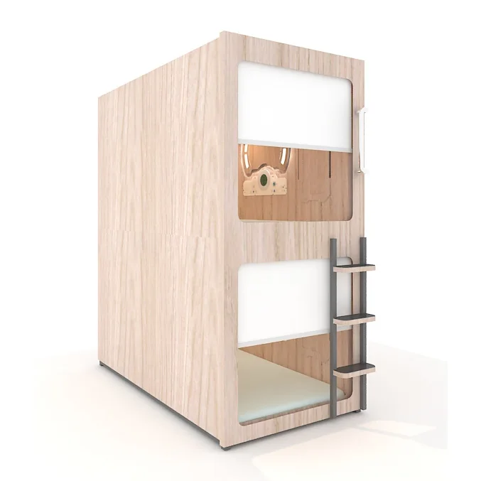 single vertical capsule hotel pod bed frame In Hotel Beds