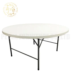 Round banquet tables wholesale folding dining  plastic folding table for hotel used