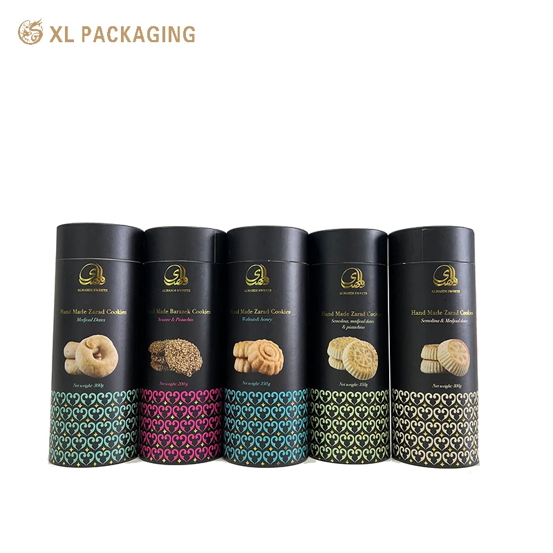 Custom Premium Matt Black Paper Tube Cardboard Round Gift Box Cylinder For Perfume Bottle Packaging