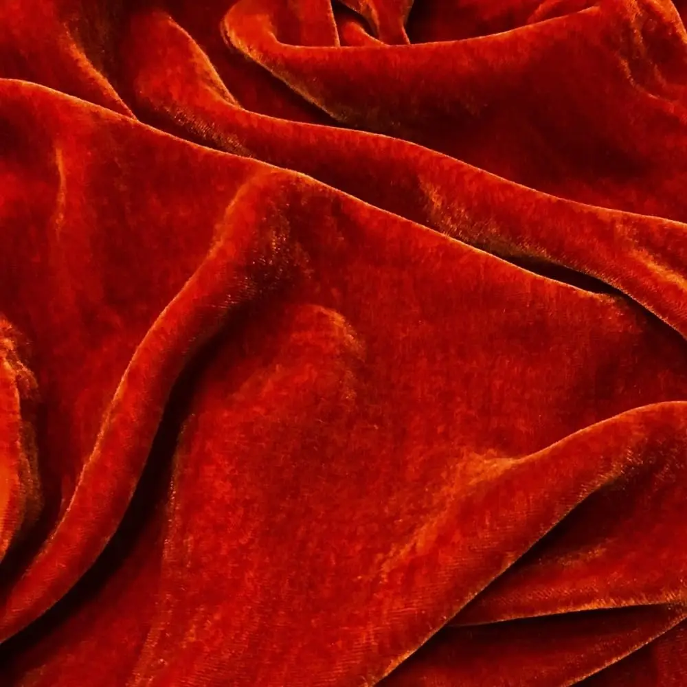 170gsm 44' Eco Friendly Silk Velvet Fabric 18%silk 82% rayon viscose velvet Silk Fabrics for garments and home textiles