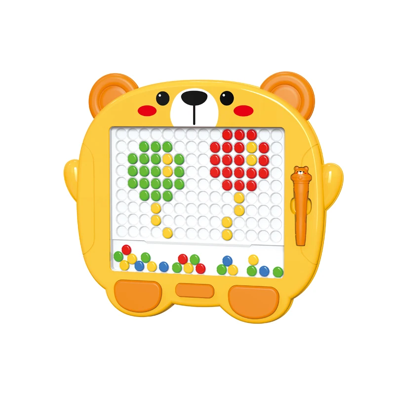 Early montessori toys magnetic bead doodle drawing board color bead drawing board for kids